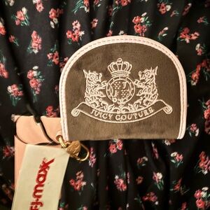 Juicy Couture Brown and Pink Cosmetic Case